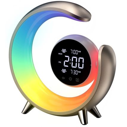 LED RGBW prigušiva stona lampa sa budilnikom PEACOCK LED/20W/5V USB