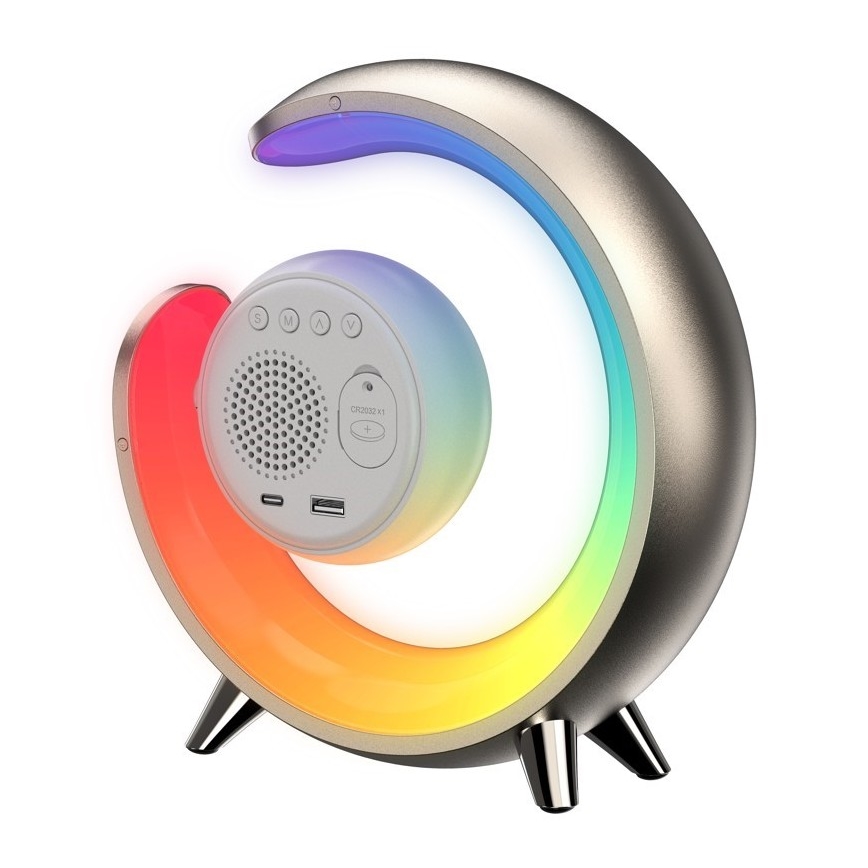 LED RGBW prigušiva stona lampa sa budilnikom PEACOCK LED/20W/5V USB
