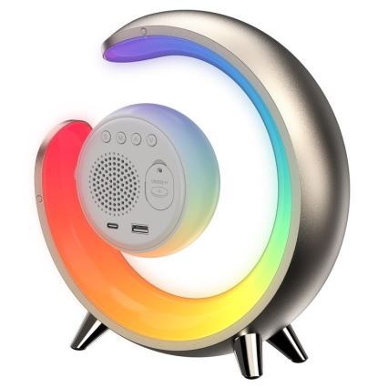 LED RGBW prigušiva stona lampa sa budilnikom PEACOCK LED/20W/5V USB