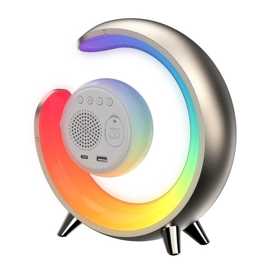 LED RGBW prigušiva stona lampa sa budilnikom PEACOCK LED/20W/5V USB