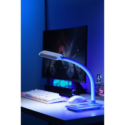 LED RGBW prigušiva stolna lampa sa Qi bežičnim punjenjem 30W/230V 3000K/4000K/5000K crna