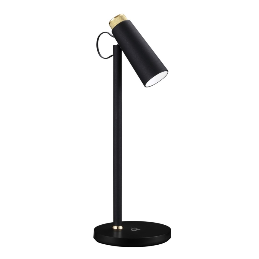 LED prigušiva stona lampa sa bežičnim Qi punjenjem TIT LED/12W/230V crna