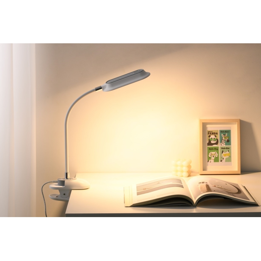 LED+CCT prigušiva stona lampa sa stezaljkom CLIP LED/7,5W/230V 3000/4200/5000K bela