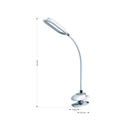 LED+CCT prigušiva stona lampa sa stezaljkom CLIP LED/7,5W/230V 3000/4200/5000K bela