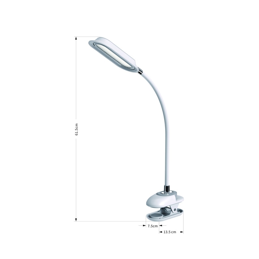 LED+CCT prigušiva stona lampa sa stezaljkom CLIP LED/7,5W/230V 3000/4200/5000K bela