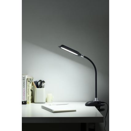 LED+CCT prigušiva stona lampa sa klipom CLIP LED/7,5W/230V 3000/4200/5000K crna