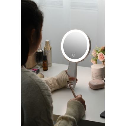 Immax 09103L - LED+CCT Prigušiva kozmetičko ogledalo SWEET LED/3W/5V bela