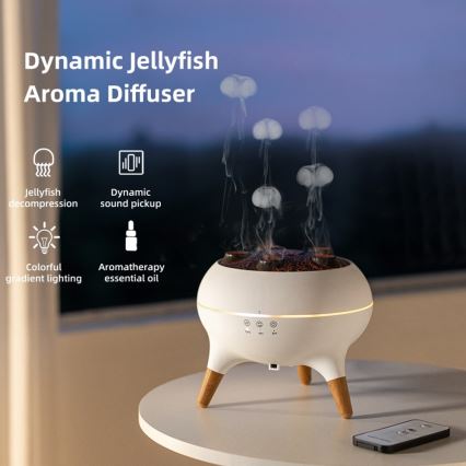Immax 09104L - Aroma difuzer i ovlaživač vazduha JELLYFISH LED/11W/5V