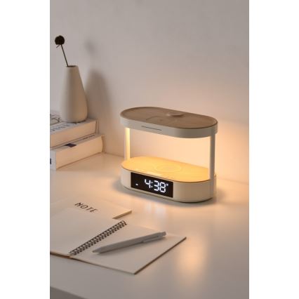 LED prigušiva stona lampa sa budilnikom i punjenjem TRIPLE DOCK LED/1,5W/5V