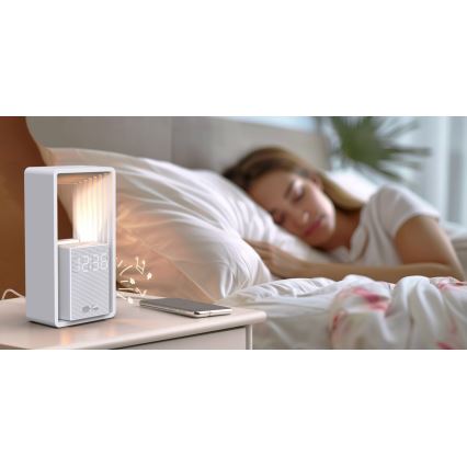 LED stona lampa sa budilnikom i punjenjem CALM LED/3,5W/5V