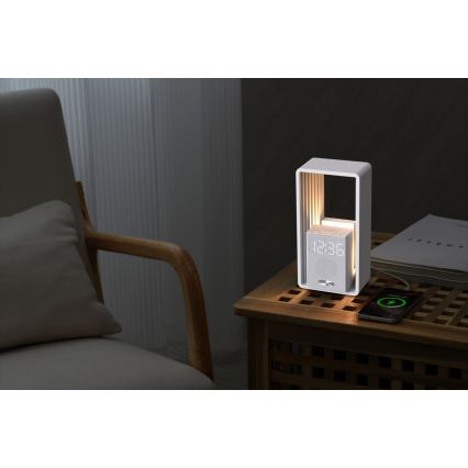 LED stona lampa sa budilnikom i punjenjem CALM LED/3,5W/5V