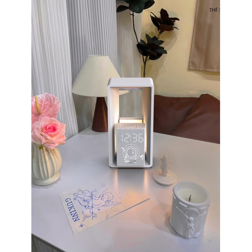 LED stona lampa sa budilnikom i punjenjem CALM LED/3,5W/5V