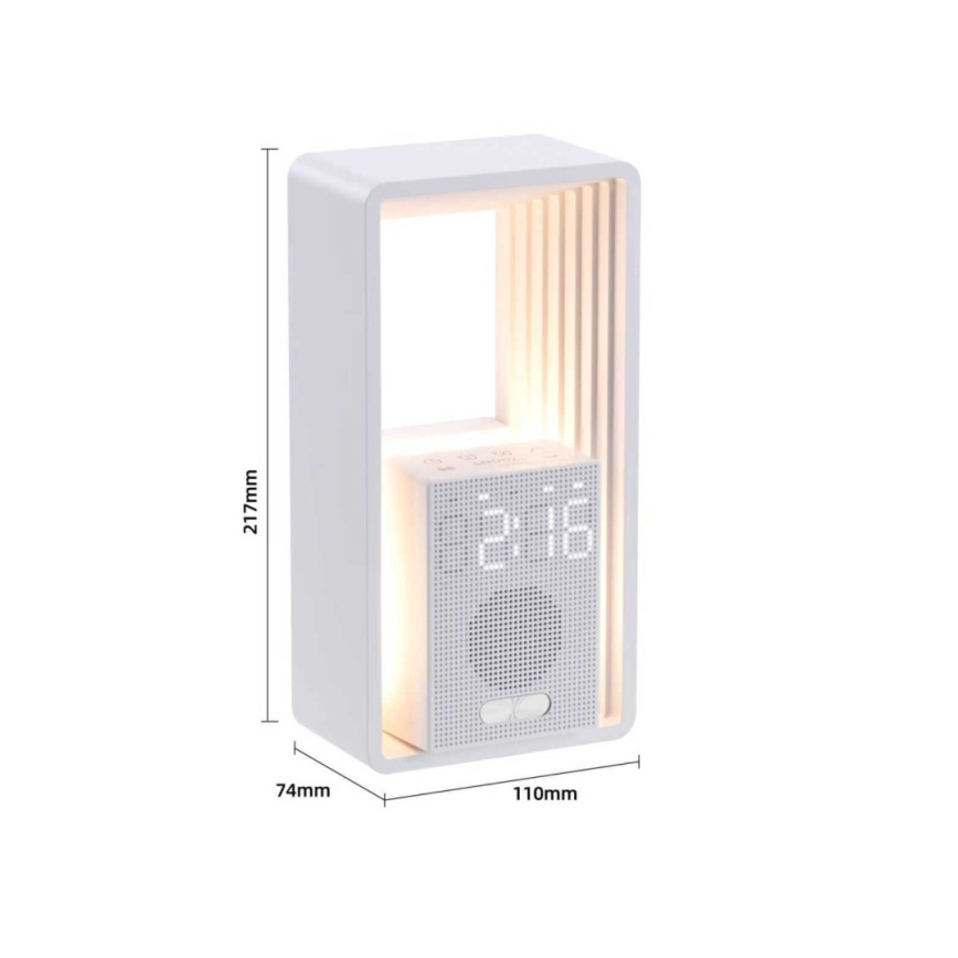 LED stona lampa sa budilnikom i punjenjem CALM LED/3,5W/5V