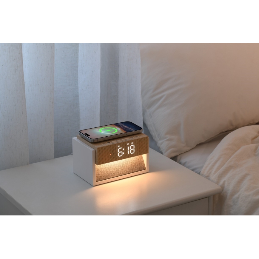 LED stona lampa sa budilnikom i punjenjem CALM LED/1,2W/5V