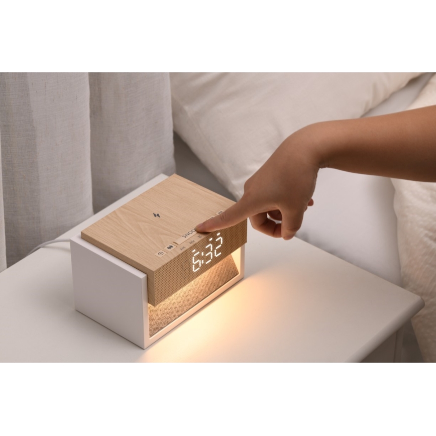 LED stona lampa sa budilnikom i punjenjem CALM LED/1,2W/5V