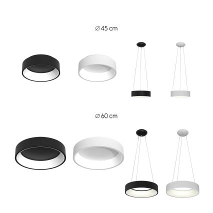 Immax NEO 07022L - LED prigušiva luster na sajli sa daljinskim upravljačem AGUJERO LED/39W/230V Tuya