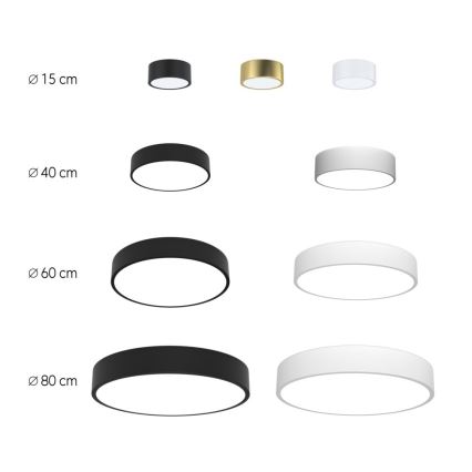 Immax Neo 07024L-15BD - Set 2x LED prigušiva stropna svetiljka RONDATE, bela, 2xLED/12W/230V + Tuya daljinski upravljač