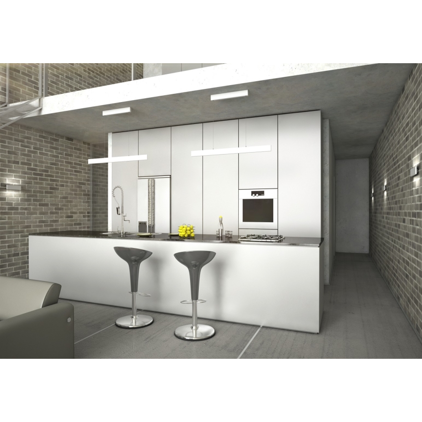 Immax NEO 07075L-LED Prigušiva luster na sajli LISTON beo LED/18W/230V Tuya + daljinski upravljač