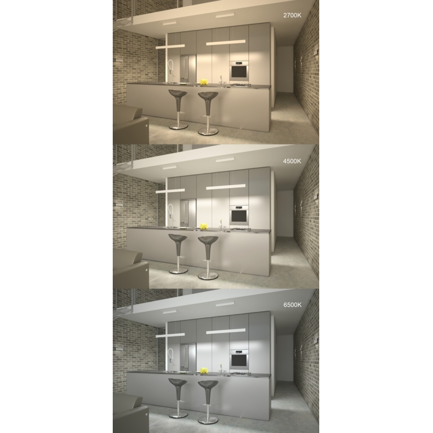 Immax NEO 07075L-LED Prigušiva luster na sajli LISTON beo LED/18W/230V Tuya + daljinski upravljač