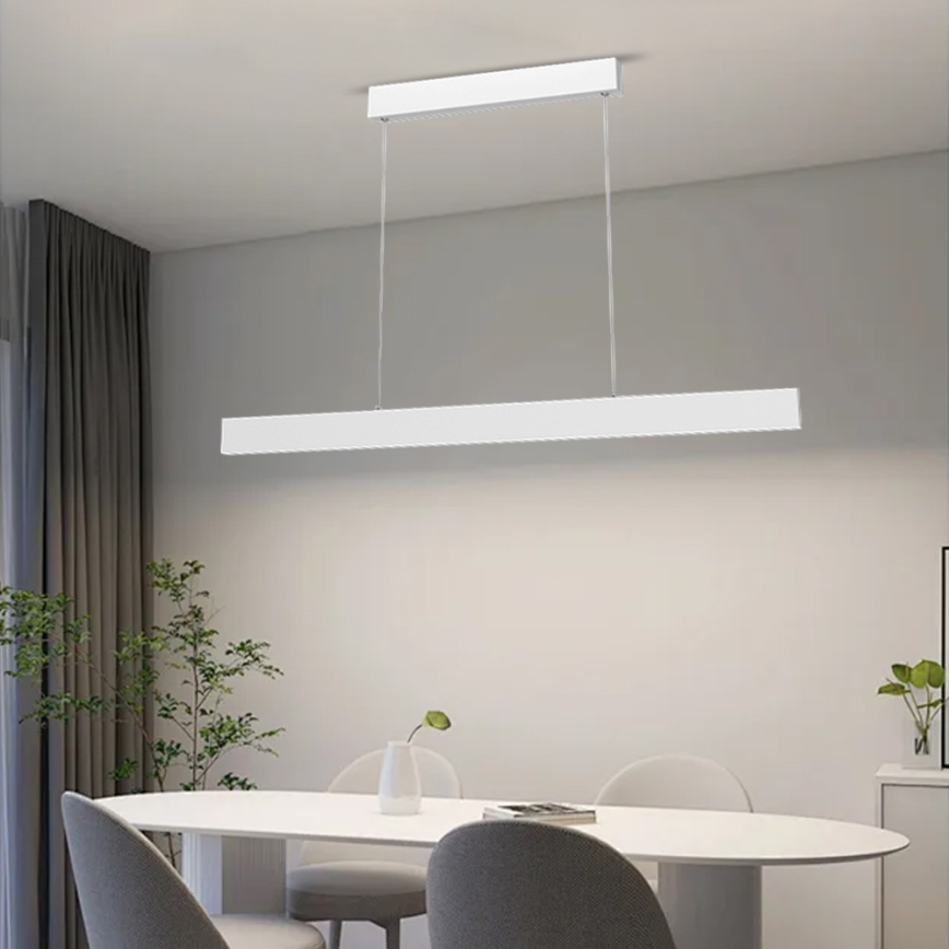 Immax NEO 07075L-LED Prigušiva luster na sajli LISTON beo LED/18W/230V Tuya + daljinski upravljač
