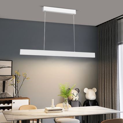 Immax NEO 07075L-LED Prigušiva luster na sajli LISTON beo LED/18W/230V Tuya + daljinski upravljač
