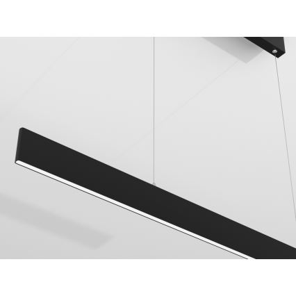 Immax NEO 07076L - LED prigušiva luster na sajli crni LISTON LED/18W/230V Tuya + daljinski upravljač