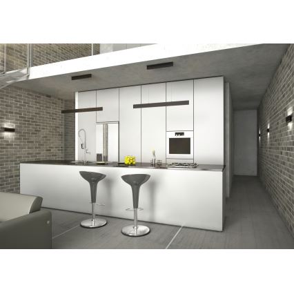 Immax NEO 07076L - LED prigušiva luster na sajli crni LISTON LED/18W/230V Tuya + daljinski upravljač