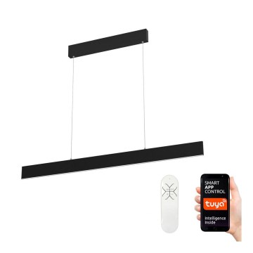 Immax NEO 07076L - LED prigušiva luster na sajli crni LISTON LED/18W/230V Tuya + daljinski upravljač