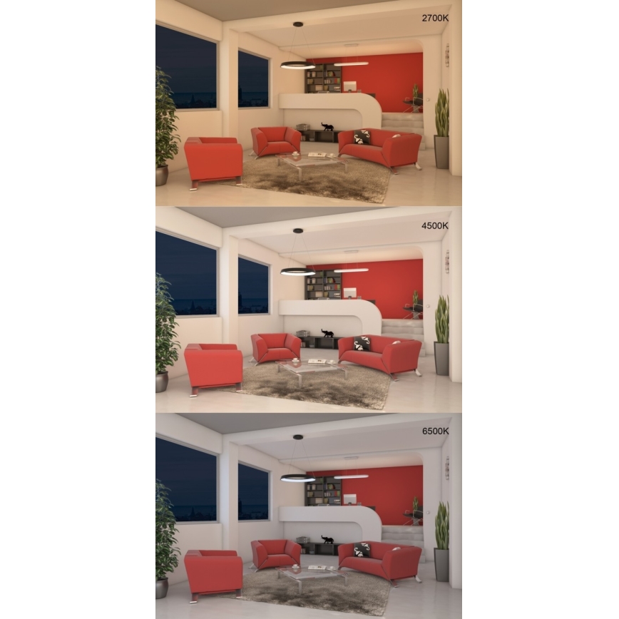 Immax NEO 07077L - LED prigušiva luster na sajli HIPODROMO LED/66W/230V Tuya + daljinsko upravljanje