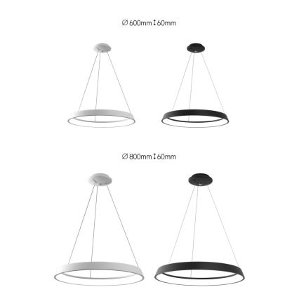 Immax NEO 07079L-80 - LED prigušiva luster na sajli LIMITADO LED/48W/230V 80 cm Tuya + daljinski upravljač