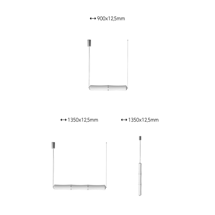 Immax NEO 07102L - LED prigušiva luster na sajli BAMBOOS LED/30W/230V 90 cm Tuya + daljinski upravljač