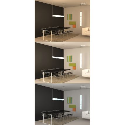 Immax NEO 07102L - LED prigušiva luster na sajli BAMBOOS LED/30W/230V 90 cm Tuya + daljinski upravljač