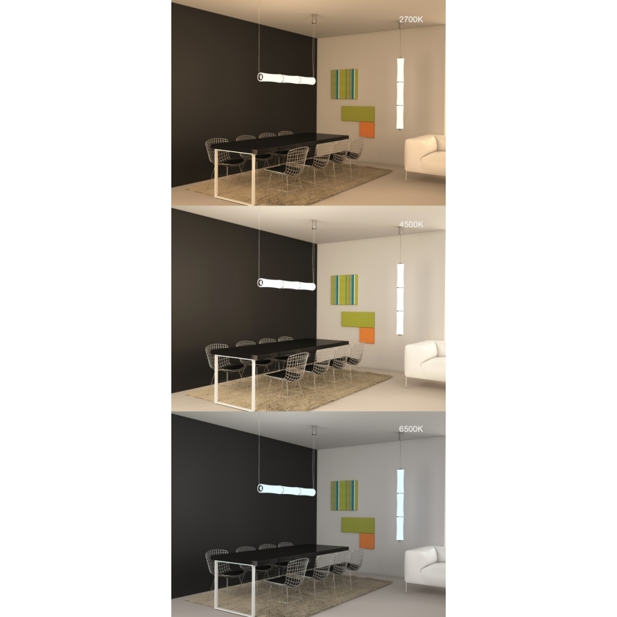 Immax NEO 07104L - LED prigušiva luster na sajli BAMBOOS LED/45W/230V 135 cm Tuya + daljinski upravljač