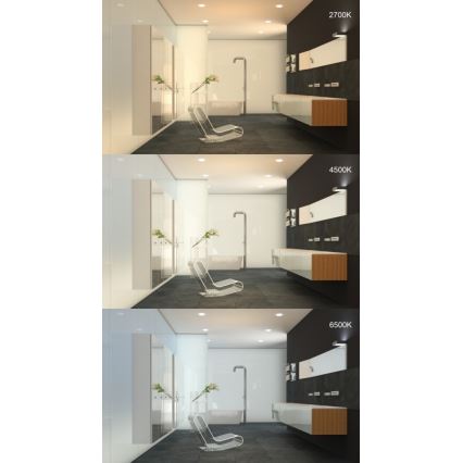 Immax NEO 07109K - LED prigušiva ugradna plafonska svetiljka za kupatilo PRACTICO LED/24W/230V IP44 Tuya