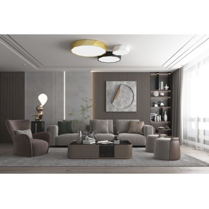 Immax NEO 07130-B40 - LED SMART prigušiva plafonska lampa DIAMANTE crna LED/31W/230V + daljinski upravljač 40cm Tuya ZigBee