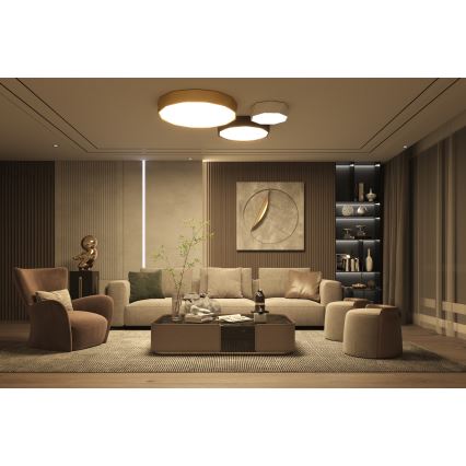 Immax NEO 07130-B60 - LED SMART prigušiva plafonska lampa DIAMANTE crna LED/43W/230V + daljinski upravljač 60cm Tuya ZigBee