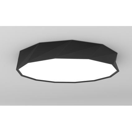 Immax NEO 07130-B80 - LED SMART prigušiva plafonska svetiljka crna DIAMANTE LED/60W/230V + daljinski upravljač 80cm Tuya ZigBee