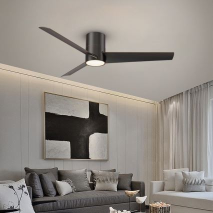Immax NEO 07135-B - LED plafonski ventilator FRESH LED/18W/230V Wi-Fi Tuya crna + daljinski upravljač