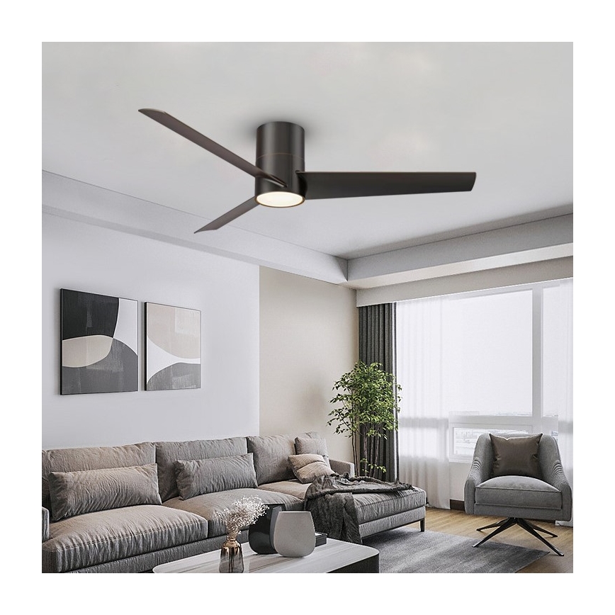 Immax NEO 07135-B - LED plafonski ventilator FRESH LED/18W/230V Wi-Fi Tuya crna + daljinski upravljač