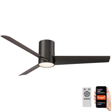 Immax NEO 07135-B - LED plafonski ventilator FRESH LED/18W/230V Wi-Fi Tuya crna + daljinski upravljač