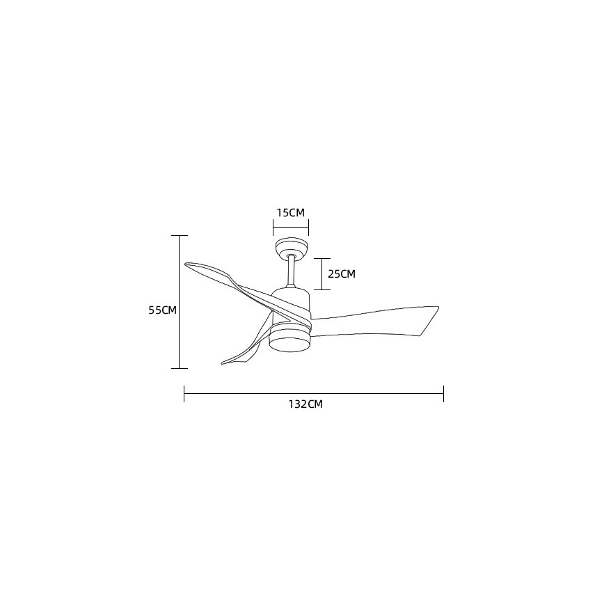 Immax NEO 07136-B - LED plafonski ventilator SOFISTICADO, LED 18W/230V, hrast, Wi‑Fi (Tuya) + daljinski upravljač