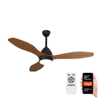 Immax NEO 07141-B - LED plafonski ventilator NEO LITE FRESCO LED/18W/230V Tuya Wi-Fi crna/braon+ daljinski upravljač