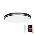 Immax NEO 07148-B51 - LED prigušiva plafonska svetiljka NEO LITE AREAS LED/48W/230V Tuya Wi-Fi crna + daljinski upravljač