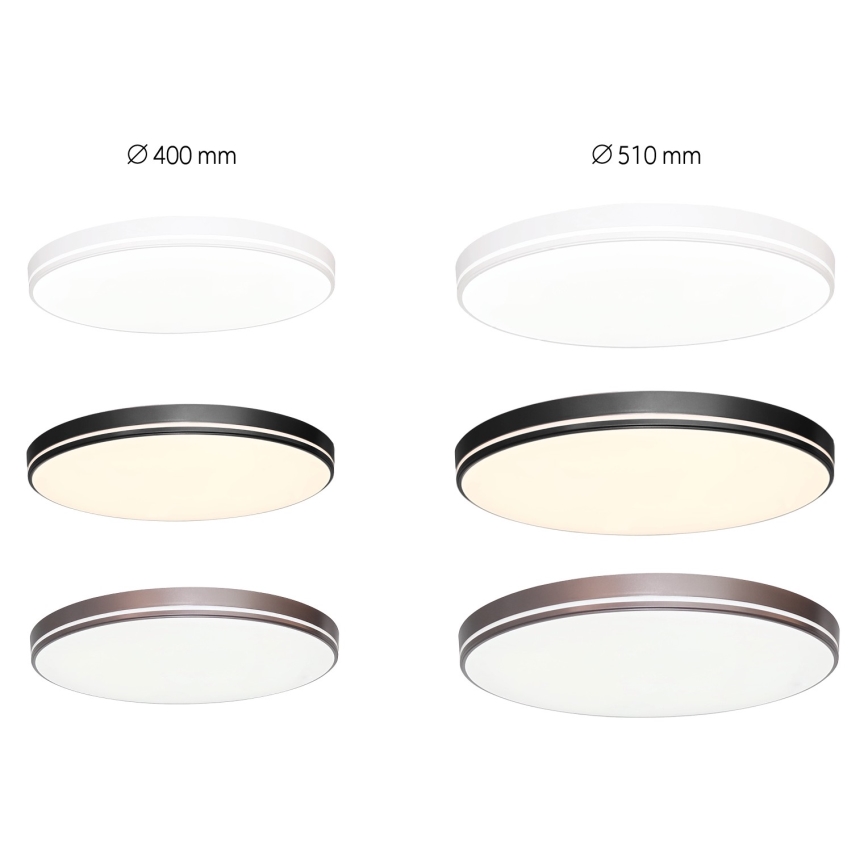 Immax NEO 07148-B51 - LED prigušiva plafonska svetiljka NEO LITE AREAS LED/48W/230V Tuya Wi-Fi crna + daljinski upravljač