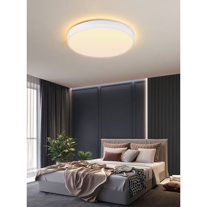 Immax NEO 07149-W40 - prigušiva LED plafonska svetiljka NEO LITE AREAS LED/24W/230V Tuya Wi-Fi bela + daljinski upravljač