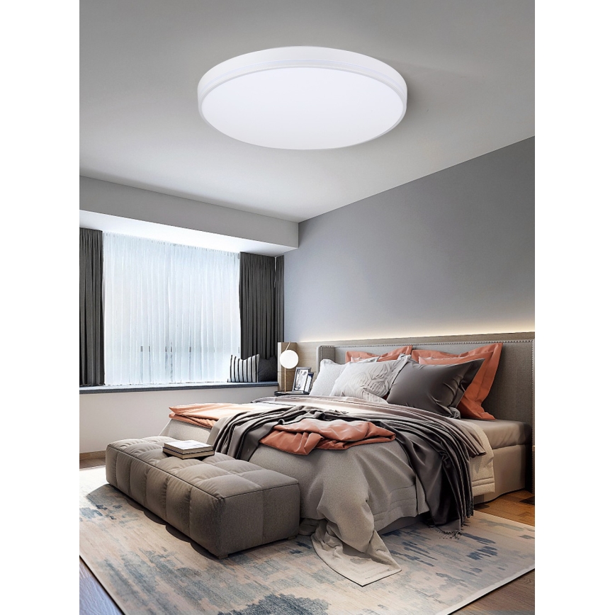 Immax NEO 07149-W51 - LED prigušiva plafonska lampa NEO LITE AREAS LED/48W/230V Tuya Wi-Fi bela + daljinsko upravljanje