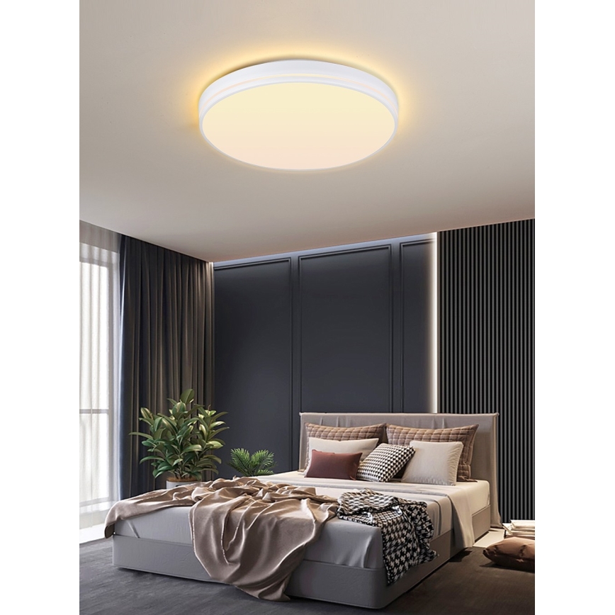 Immax NEO 07149-W51 - LED prigušiva plafonska lampa NEO LITE AREAS LED/48W/230V Tuya Wi-Fi bela + daljinsko upravljanje