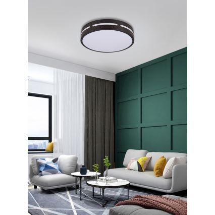 Immax NEO 07152-B40 - LED prigušiva plafonska svetiljka NEO LITE PERFECTO LED/24W/230V Wi-Fi Tuya crna + daljinski upravljač