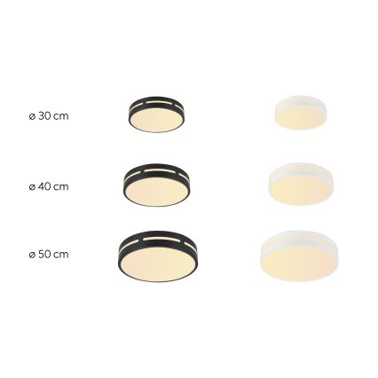 Immax NEO 07152-B40 - LED prigušiva plafonska svetiljka NEO LITE PERFECTO LED/24W/230V Wi-Fi Tuya crna + daljinski upravljač