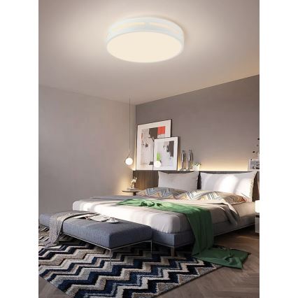 Immax NEO 07153-W50 - LED prigušiva stropna lampa NEO LITE PERFECTO LED/48W/230V Wi-Fi Tuya bela + daljinski upravljač